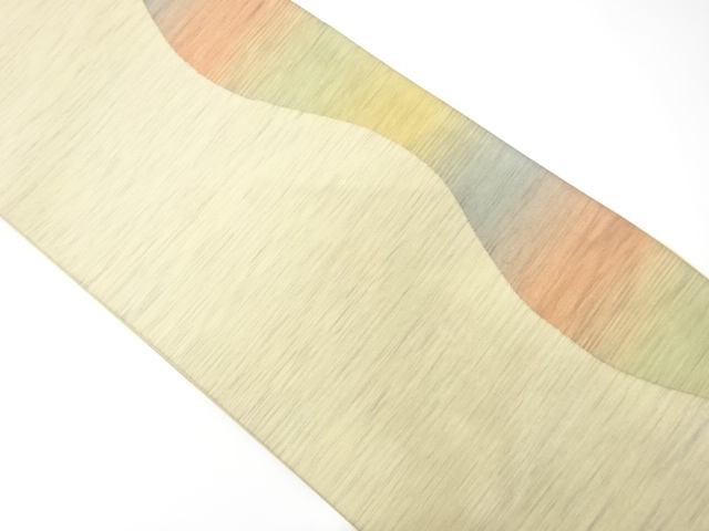 よろけ縞模様織り出し　全通袋帯